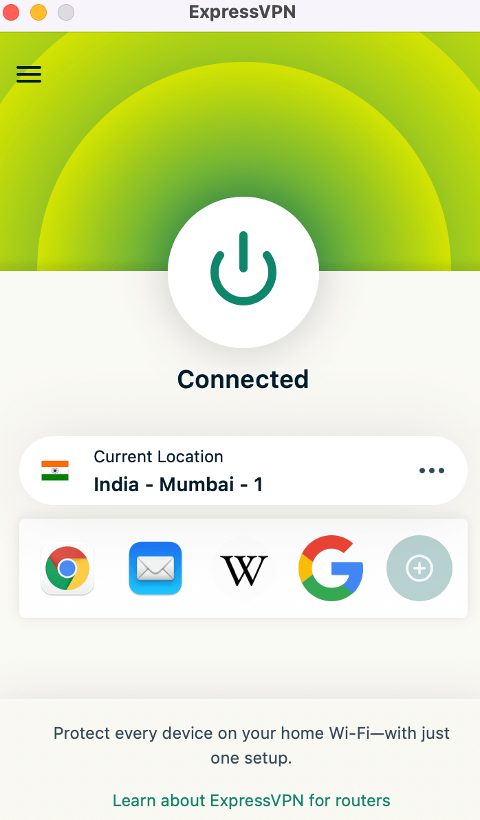 connect to Indian server using VPN
