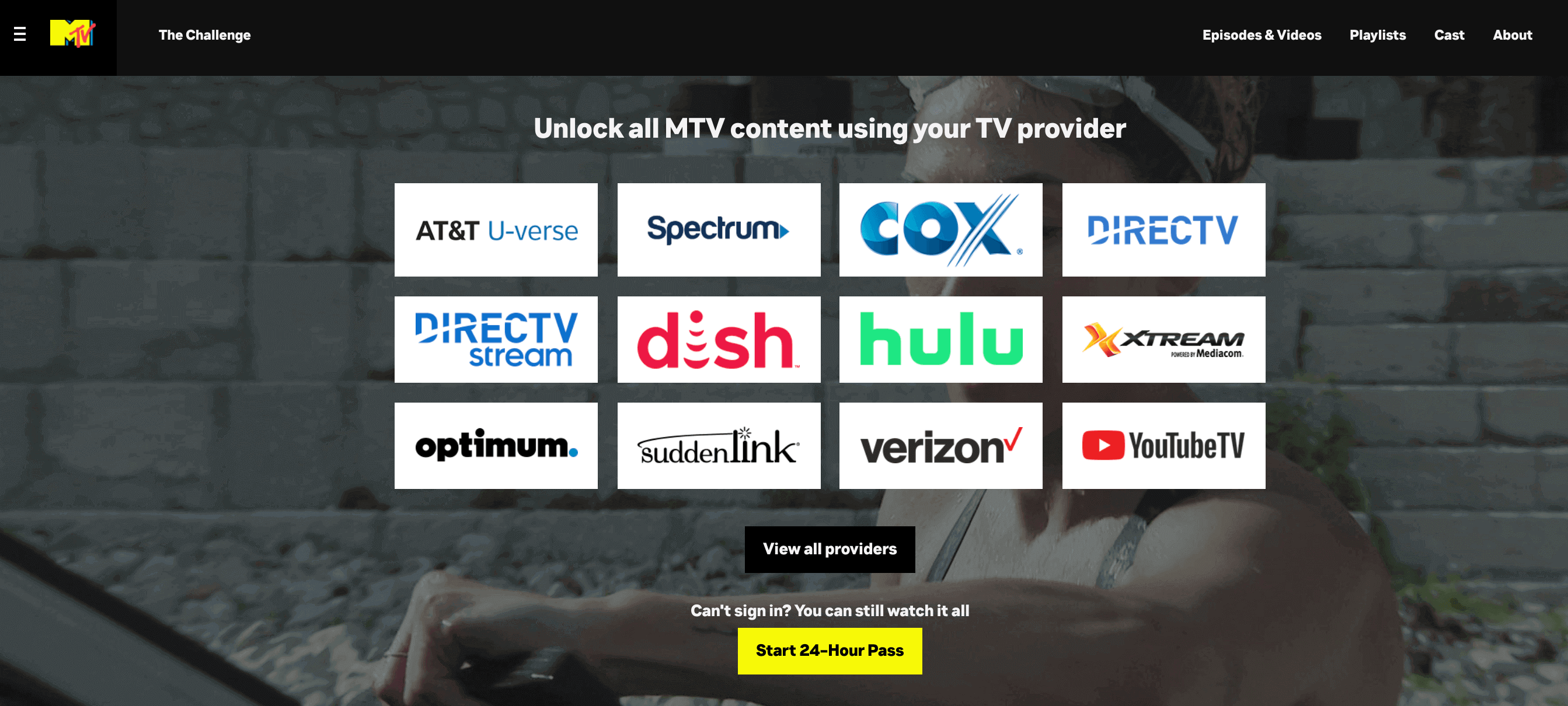 select your provider and start streaming  MTV USA in Canada