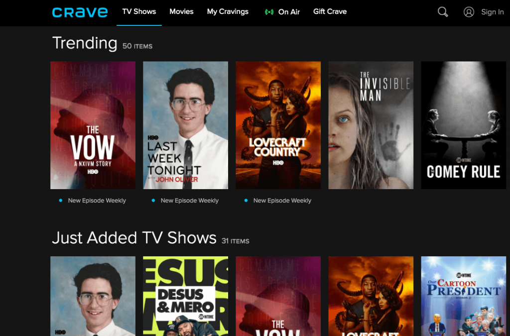 top trending TV shows to watch on CraveTV