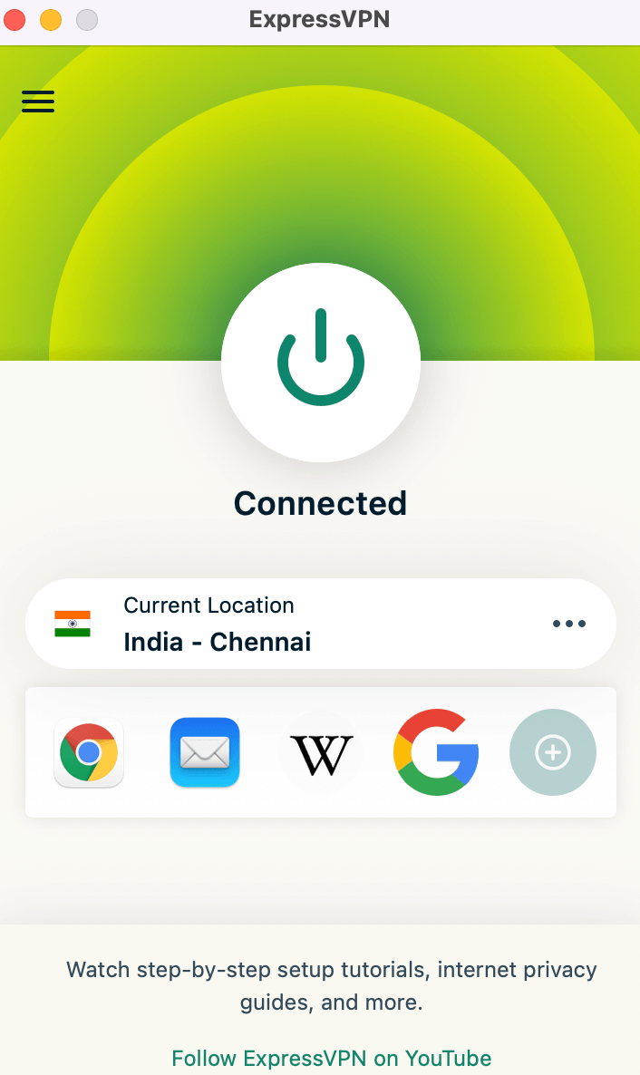 connect to Indian server using VPN