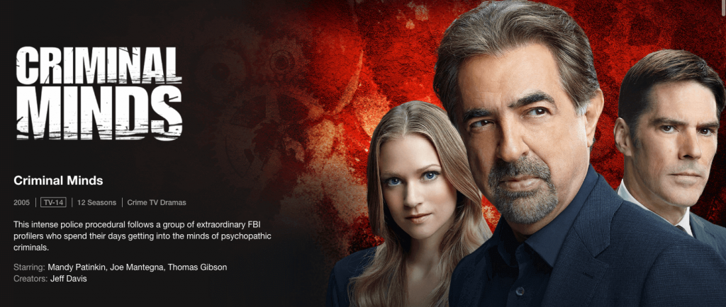 Watch Criminal Minds on US Netflix in Canada