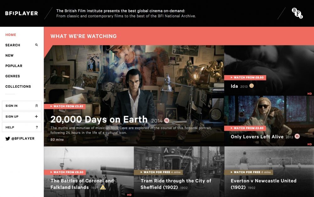 Watch bfi player outside the UK