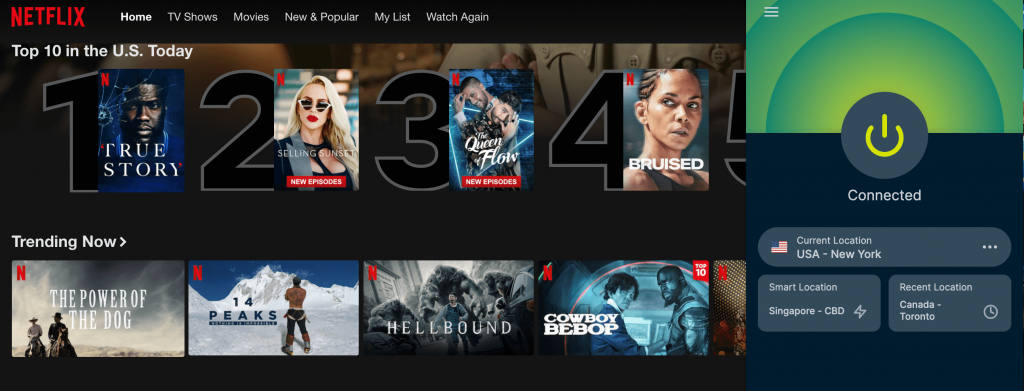 Watching American Netflix in Canada via VPN