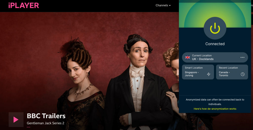 Watch Gentleman Jack Season in Canada online free on BBC iPlayer via VPN
